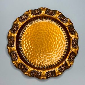 Vintage copper hanging plate Grannycore